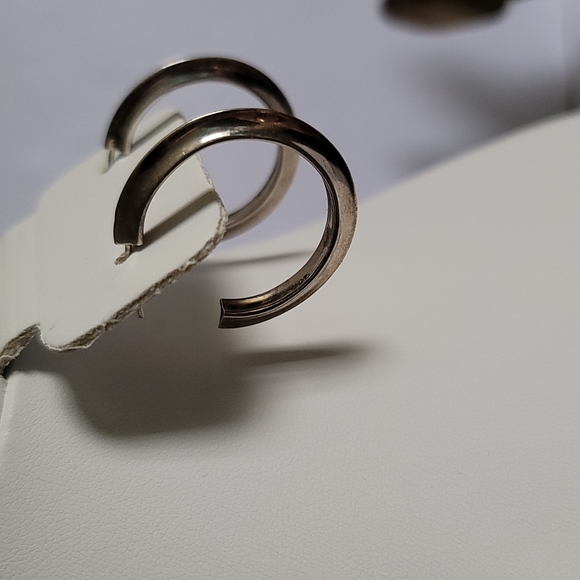 Sterling Silver Hoops - Picture 2 of 4